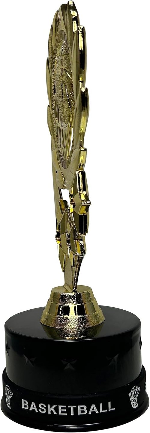 Express Medal Basketball Trophy Awards - 10 Pack of 7-Inch Trophies with Silicone Wristbands for Boys & Girls