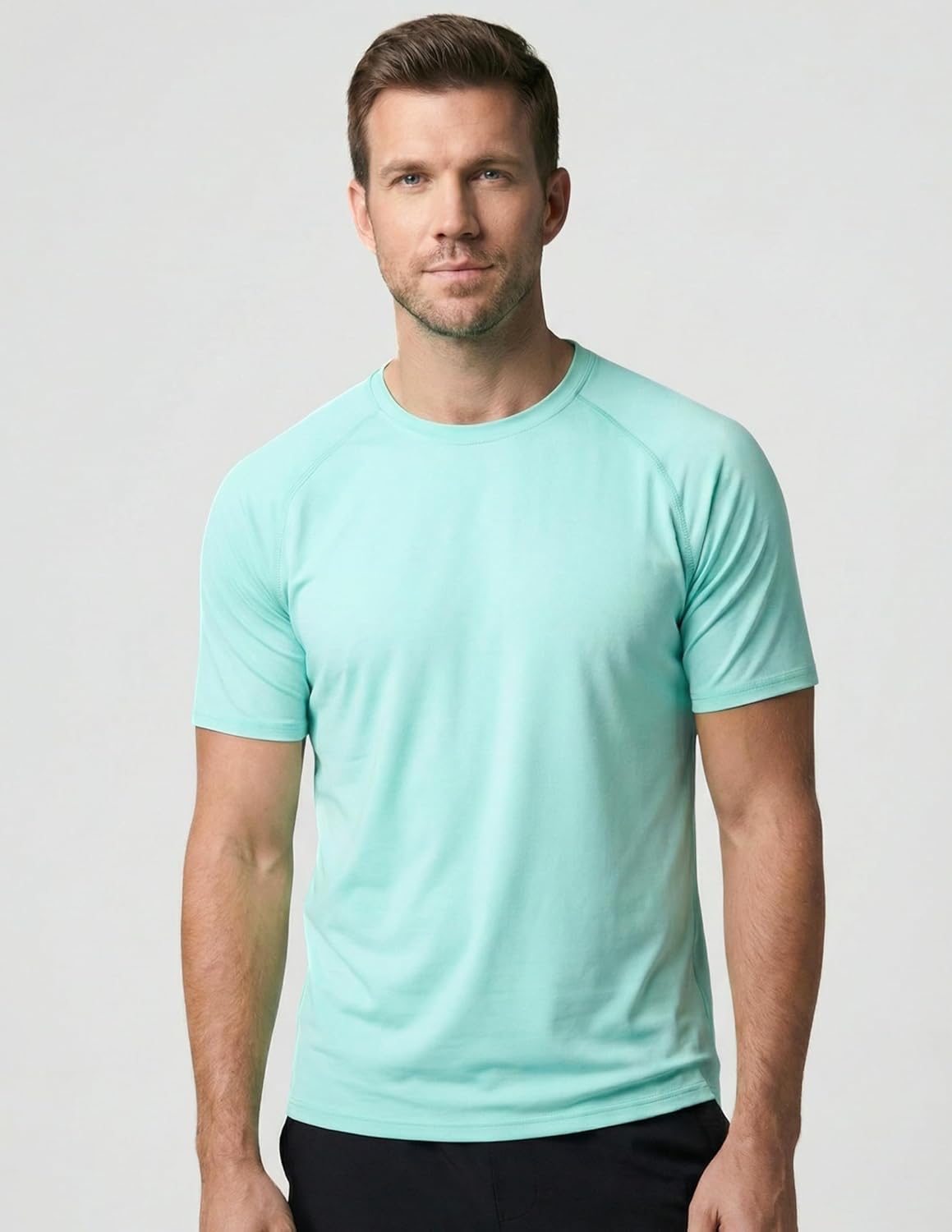 Skiennix Men's Active Quick Dry Crew Neck T-Shirts - 5 Pack Athletic Gym Tees for Workouts
