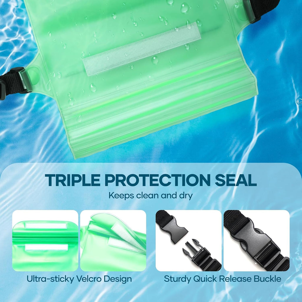 Skiennix Waterproof Beach Bag - Floating Dry Pouch for Phone & Passport | Ideal for Travel & Water Sports