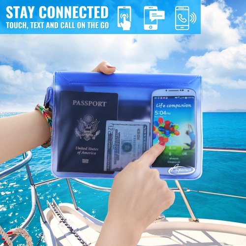 AiRunTech Clear Waterproof Fanny Pack - Essential Beach & Cruise Accessory with Waist Strap for Phone & Passport