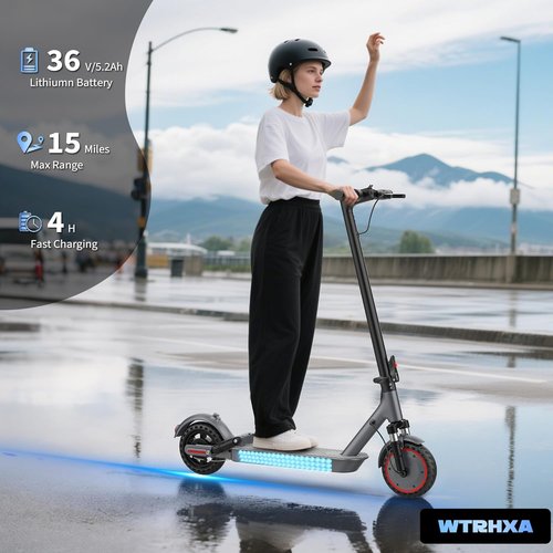 Electric Scooter - 350W/500W Motor with Dual Suspension | 19/22 MPH Speed, 23-31 Miles Range, 8.5"/10" Tires