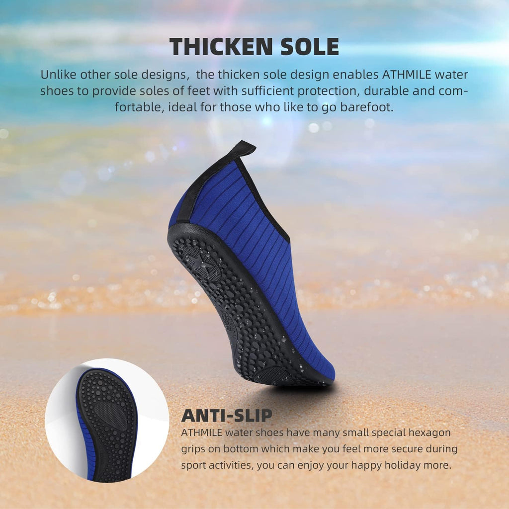 Skiennix Quick-Dry Water Shoes | Aqua Socks for Swim, Beach & Yoga | Adult & Youth Sizes