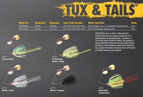 BOOYAH Tux & Tails Blade Spinner-Bait | Premium Bass Fishing Lure for Ultimate Performance