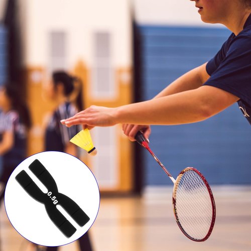 M METERXITY 10 Pack Racket Weight Balance Strips - Tennis Badminton Racquet Balance Strips Tape Bar Weighted Tapes, Apply to Racquet/Sports Training (0.5g, Black)