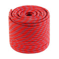 Hopeseily Static Climbing Rope, 1/2 Inch x 100ft Outdoor 48 Strands Polyester Rope for Rappelling Arborist Swing Rescue Safety Escape Hiking Camping Mountaineering Caving Emergency, Red