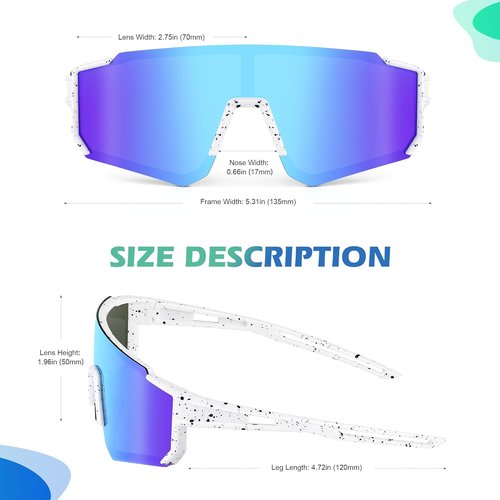 Fanshen Kids Baseball Sunglasses - Polarized UV Protection for Ages 3-12 | Sports Softball Eyewear