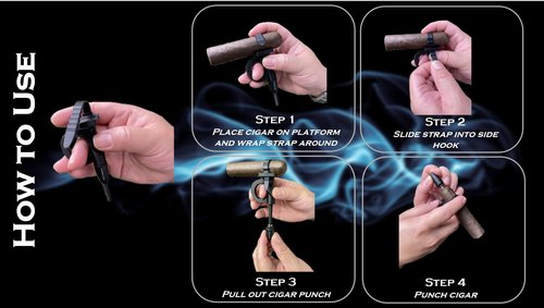 Hands-Free Accessory Holder with Built-in Punch Cutter – Ground Spike & Adjustable Strap – Fits All Sizes – Ideal for Golf, Camping, Fishing, Grilling, Tailgating, Cards & Outdoor Use