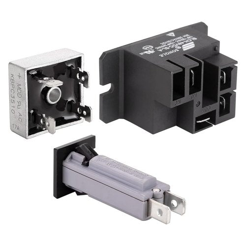 10L0L Relay, Rectifier, Circuit Breaker Charger Repair Kit for Club Car 48V Powerdrive 1 & 2 Charger, OEM CCX8506 102273501 101828601