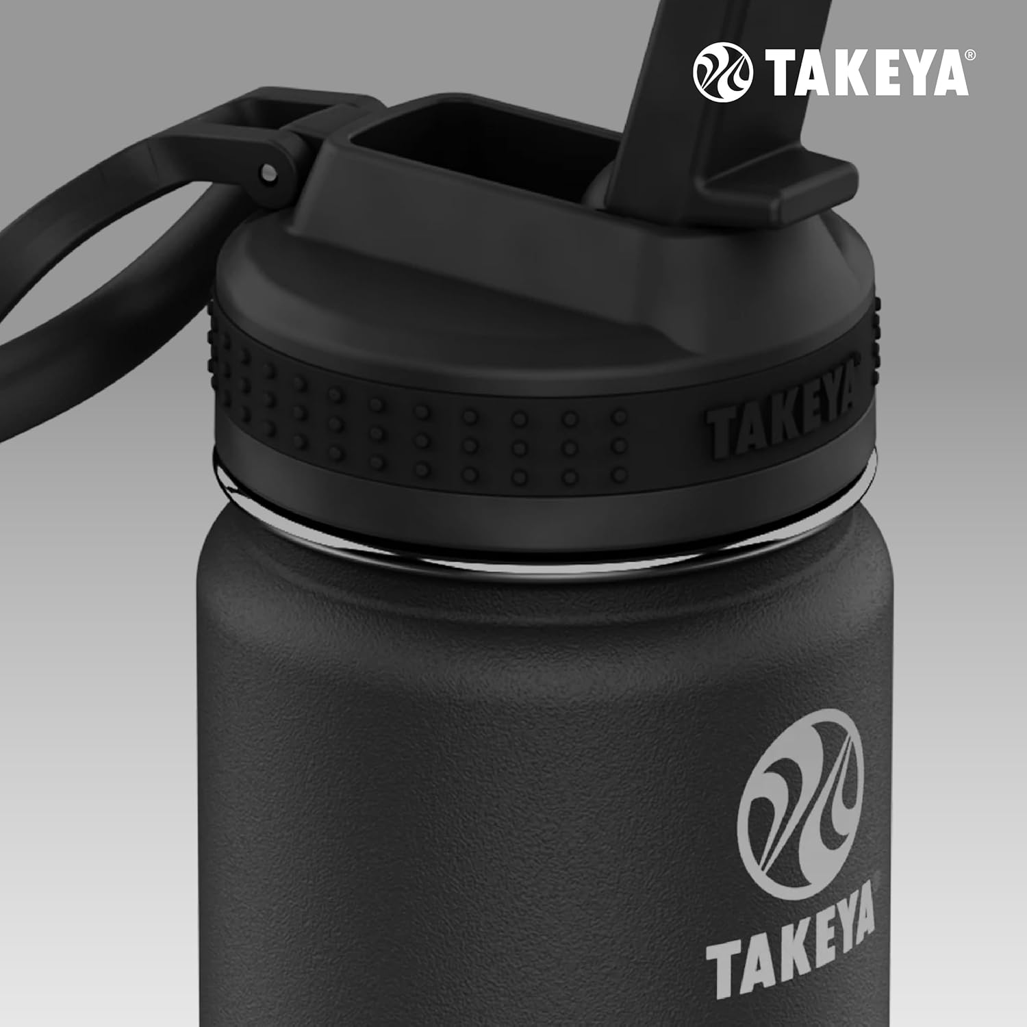 Takeya Actives Stainless Steel Water Bottle - Insulated, Leakproof, 18 oz | Keeps Drinks Cold for 24 Hrs, Ideal for Gym & Travel