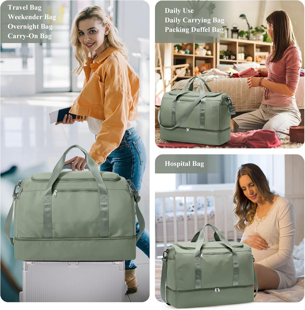 Skiennix Extra Large Travel Duffle Bag - Versatile Weekend Bag with Shoes Compartment | Ideal for Business & Sports Trips