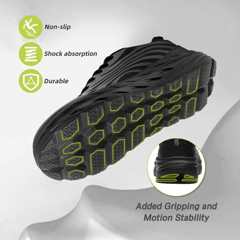 Skiennix Men's Orthopedic Diabetic Running Shoes - Comfortable Arch Support for Heel Pain Relief | Wide Fit Sneakers