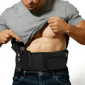 FINPAC Belly Band Holster - Concealed Carry Gun Holster for Men & Women | Adjustable Fit for Glock 43x, 17, 19, 42