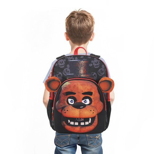 Five Nights At Freddy's Freddy Fazbear Character Head 16" Backpack for Boys