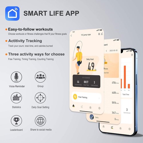 Jump Rope With Counter - Tangle-Free Rapid Speed Skipping Rope for Fitness | Ideal for Home Workouts