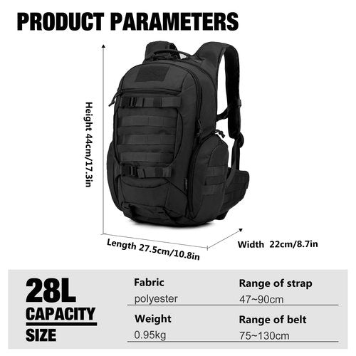 Mardingtop 28L Tactical Backpacks Molle Hiking daypacks for Camping Hiking Military Traveling Motorcycle