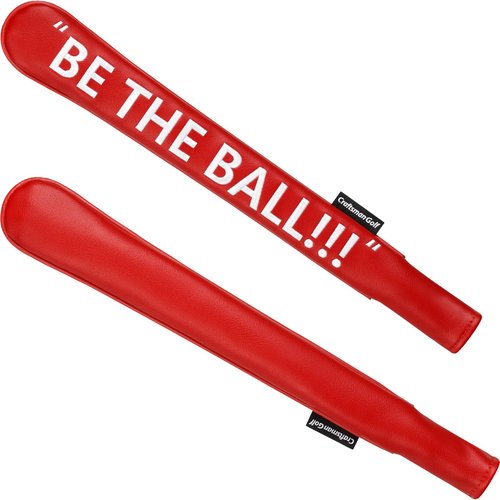 Craftsman Golf Alignment Stick Cover Red Leather Be The Ball Design