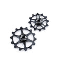 JRC Components Ceramic Derailleur Pulley Wheel | Pair of 14&12T Jockey Wheels Hybrid Ceramic Bearing - MTB Bike Rear Derailleur Pulley Wheels | Hybrid Ceramic Pulley Wheels - Black