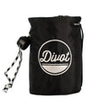 Divot Bags | Convenient Pouch to Hold Sand and Seed Mix for Fixing Divots While Golfing | Bag Easily Attaches to Golf Bag or Push Cart | Allows Golfers to Carry Divot Mix While Walking (Black)