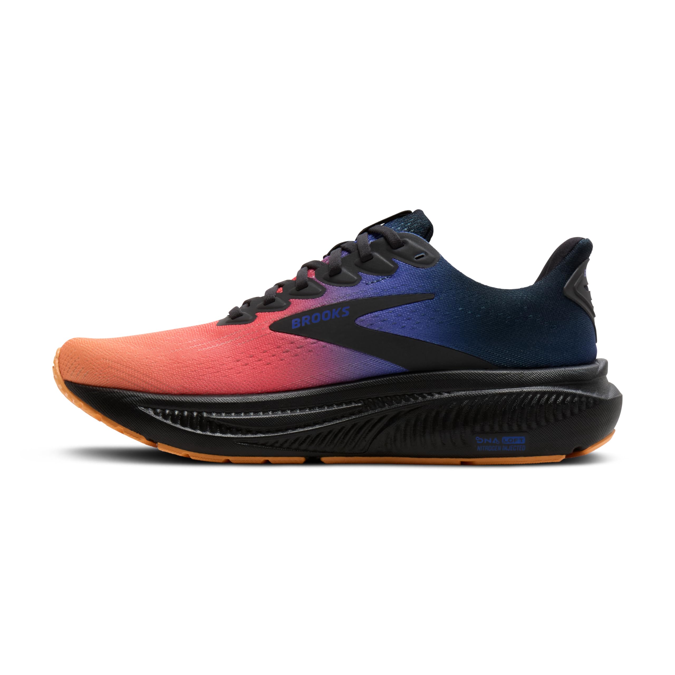 Brooks Women’s Ghost 17 Neutral Running Shoe - Night/Blue/Papaya - 8.5 Medium
