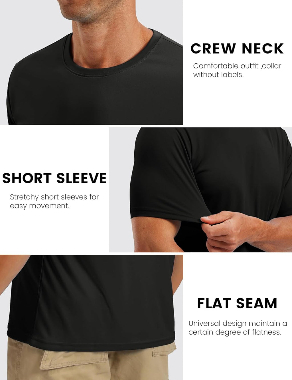 TACVASEN Men's Athletic T-Shirts - Quick Dry Workout & Sun Protection Rash Guard | UPF 50+