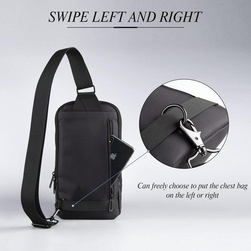 Kingsons Small Crossbody Bag - Waterproof Sling Bag with Anti-Theft Pocket | Casual Daypack for Travel & Hiking