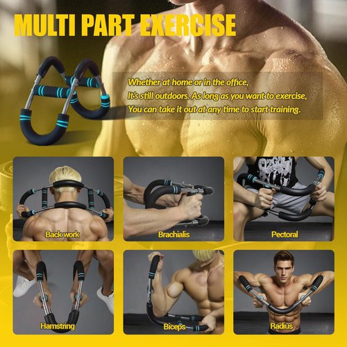 Twister Arm Trainer - Adjustable 60-110lb Resistance Chest & Arm Exerciser, Portable Home Gym Equipment for Upper Body Strength Training, Men & Women