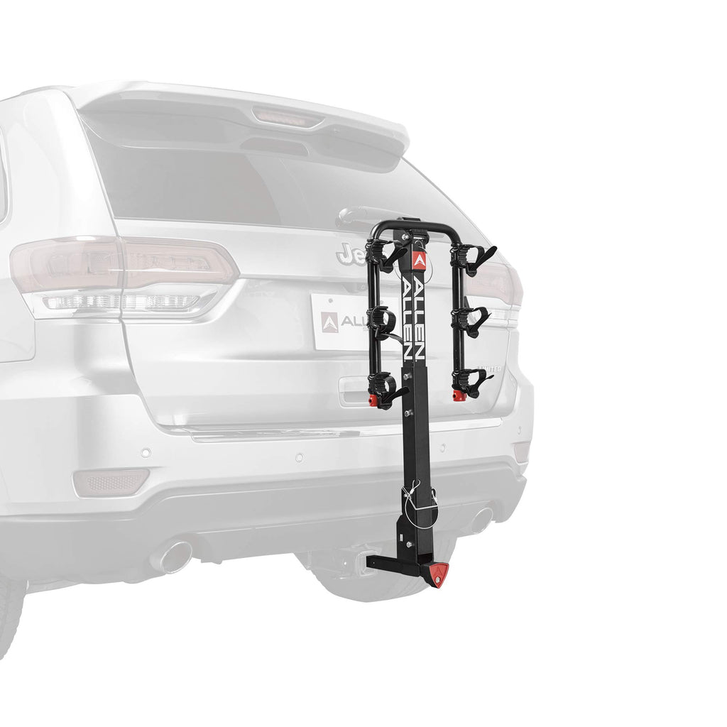 Allen Sports Deluxe Locking Quick Release 3-Bike Carrier for 2 in. & 1 4 in. Hitch, Model 532QR, Black