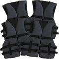 Life Jacket Paddle Vest - Coast Guard Approved Type III PFD | 4 Pack for Jet Ski, Kayak & Pontoon