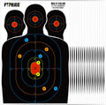 Paper Targets - 10/25/50 Pack for Hunting | Silhouette Design with Red Bullseye (12x18 Inches)
