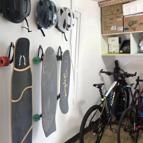 Skateboard Wall Hanger Skateboard Wall Mount Skateboard Hanger, Skateboard Longboard Rack Wall Mount, Flexible Hanger Skate Board Holder-Lengthen