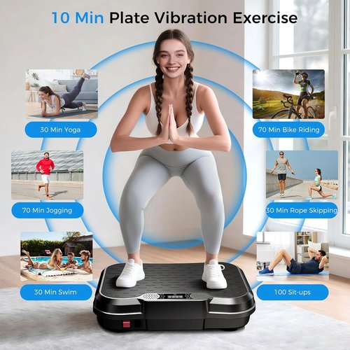 AoraPulse Vibration Plate - Full Body Workout Machine for Lymphatic Drainage & Weight Loss | 400 Lbs Capacity