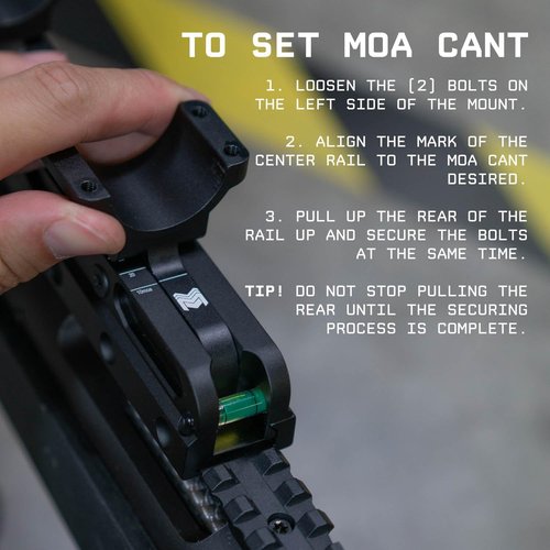 Monstrum Balrog Adjustable Scope Mount - Integrated Bubble Level | 30mm & 1-Inch Diameter Inserts