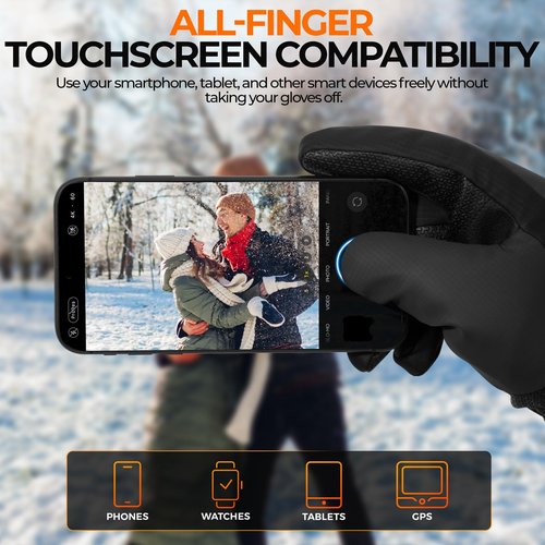 rivmount Winter Warm Gloves Cold Weather Ski Snow for Men Women, Thermal Waterproof Touchscreen Windproof, Suitable for Running, Driving, Cycling, Hiking, Outdoor Sports, Daily Work