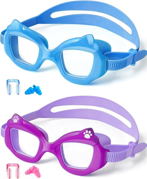 EverSport Kids Swim Goggles - Anti-Fog, Leakproof, UV Protection | 2-Pack for Ages 3-14, Boys & Girls