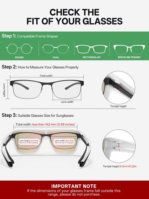 KAPVOE Photochromic Fit Over Glasses Sunglasses for Men Women Oversized Square Sunglasses UV400 Protection TR90 Frame Sports Goggles Cycling Golf Leisure