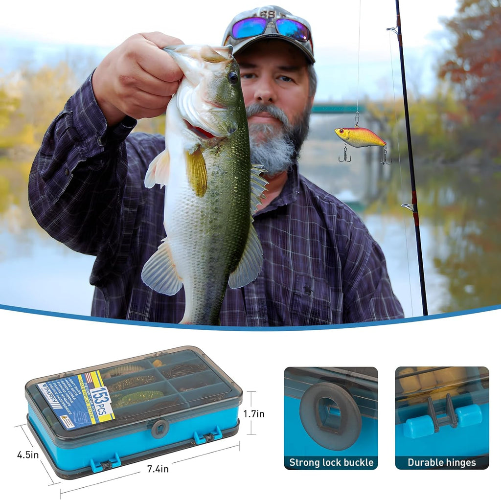 THKFISH Fishing Lures Kit - Complete Bass Fishing Gear with Topwater Baits & Swimbaits | Ideal Gift for Men