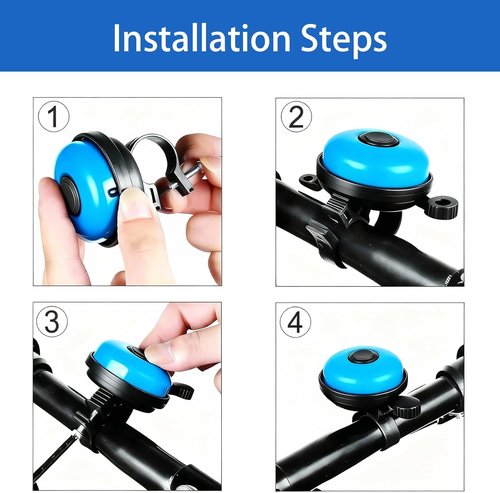 Classic Aluminum Bike Bell by [Brand Name] - Loud, Crisp Sound for Adult Bikes | 1 Pack