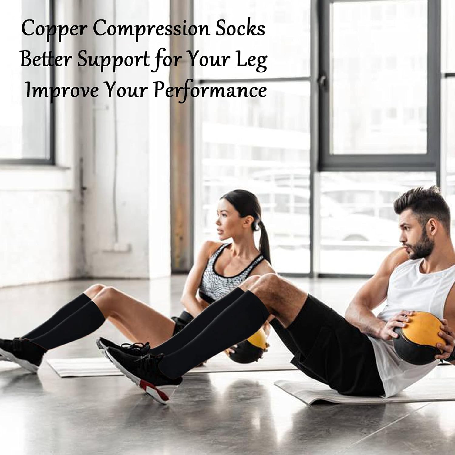 Skiennix Copper Compression Socks - 8 Pairs for Enhanced Circulation | Unisex Design