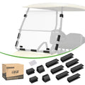 10L0L Golf Cart Windshield Mounting Clips Kit for Club Car DS Precedent and Yamaha G2 G8 G9 G14 G16 G19 G22,7+2+2 Windshield Brackets Window Retaining Short Sash Clips Universal fit 1"x1" Square Tube