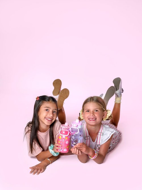 Ello Kids Water Bottle - 16oz Tritan Plastic with Quick Fill Technology | Leak-Proof, BPA Free, Royal Palace