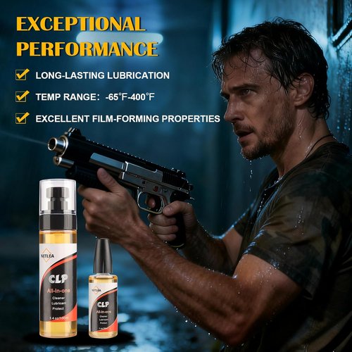 CLP Gun Oil | Premium Firearm Lubricant for Rust Prevention - 3.4oz Fine Mist & 1oz Needle Oiler