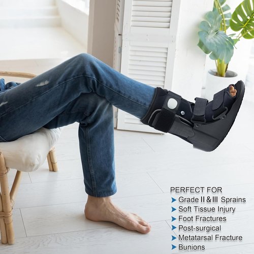 Air Walking Boot - Adjustable Air Cushion for Broken Foot Recovery | Lightweight & Anti-Slip Sole, Size M
