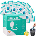 Lemon Portable Toilet Gel, Poo Gel for Potty, Camping Toilet Powder for Bucket, Eco Absorbent Gelling, Portable Urine Packets for Outdoor Recreation Supplies(50)