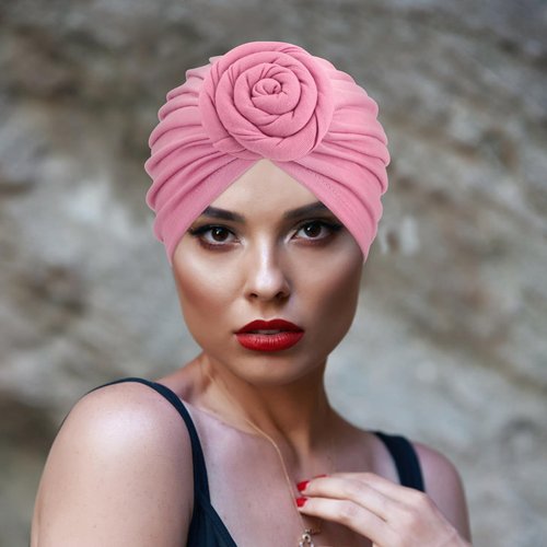 DRESHOW 5 Pack Knotted Headwraps for Women African Turban Pre-Knotted Beanie Headwraps Hair Covers