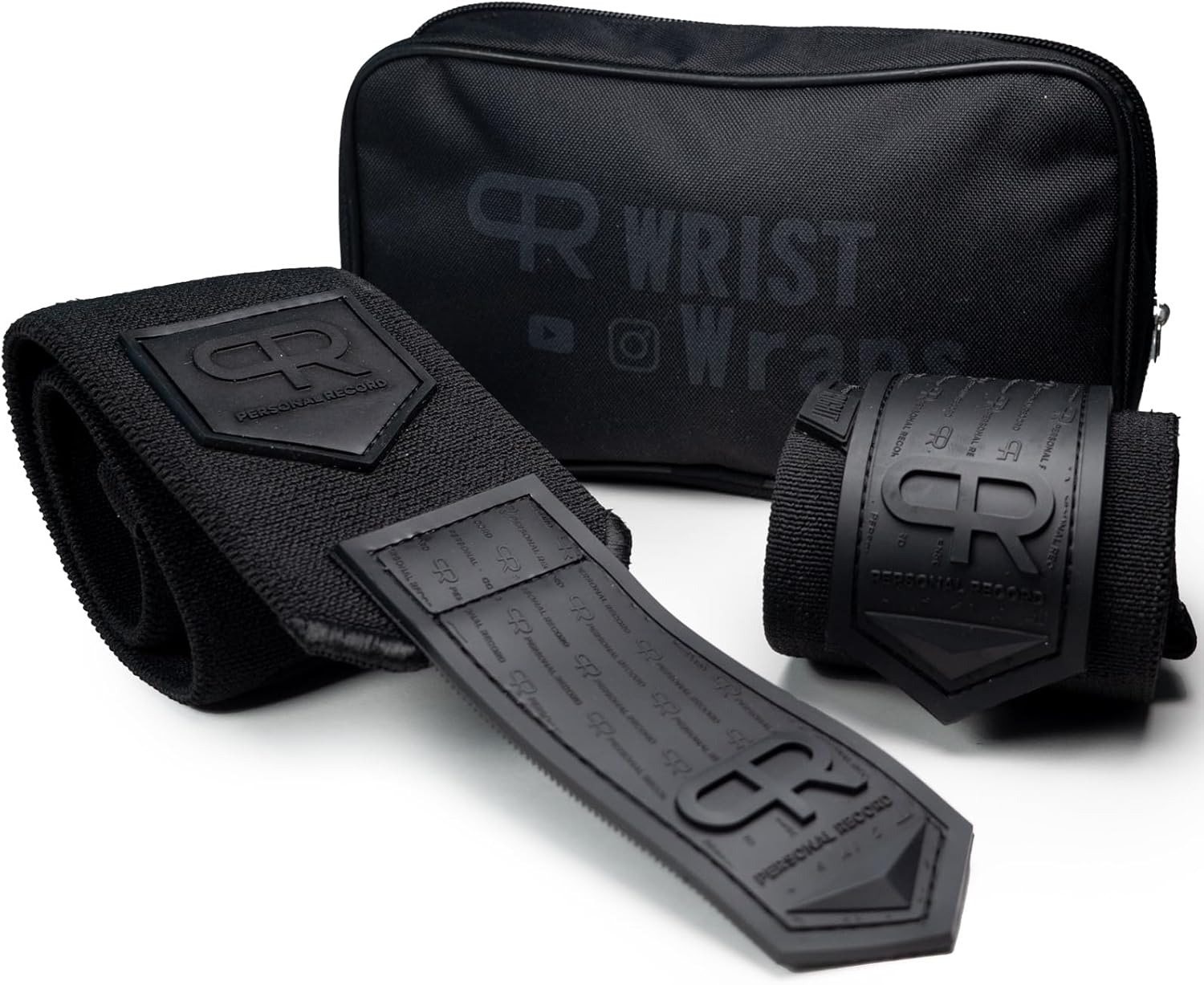 PR Personal Record Heavy Duty Wrist Wraps - Extra Wide Strap, Strong Thumb Loop, Enhanced Elasticity