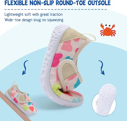 LeIsfIt Toddler Water Shoes - Breathable Quick-Dry Aqua Socks for Boys & Girls | Perfect for Beach & Pool