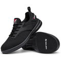 FENLERN Men’s Bowling Shoes with Universal Sliding Sole – Onyx Black, 7.5 Wide
