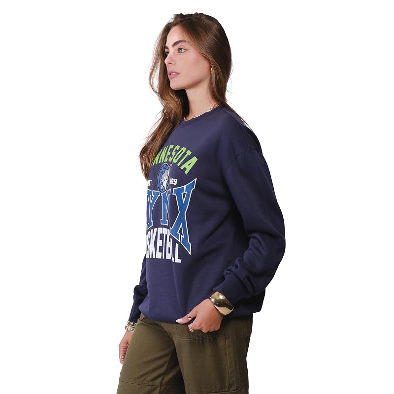 Ultra Game WNBA Team Color Oversized Crewneck Sweatshirt - Minnesota Lynx
