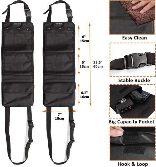 2PCS Gun Racks by [Brand Name] - Truck Front Seat Organizer for Hunting Accessories | Durable Storage Pockets