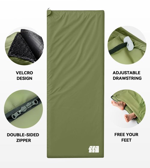 Ultralight Sleeping Bag, Warm Weather Portable Compact Sleeping Bags for Adults, Waterproof, Lightweight, Comfort with Compression Sack for 3 Season Camping, Backpacking, Hiking, Traveling